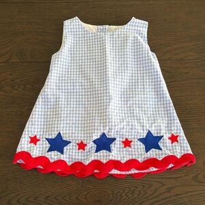 🇺🇸 Classic Whimsy Gingham Stars Dress 🇺🇸NWOT (12M)